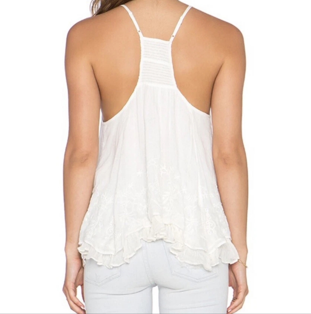 Free People Embroidered Dandi Darling Top in Ivory - Size XS - Picture 9 of 10